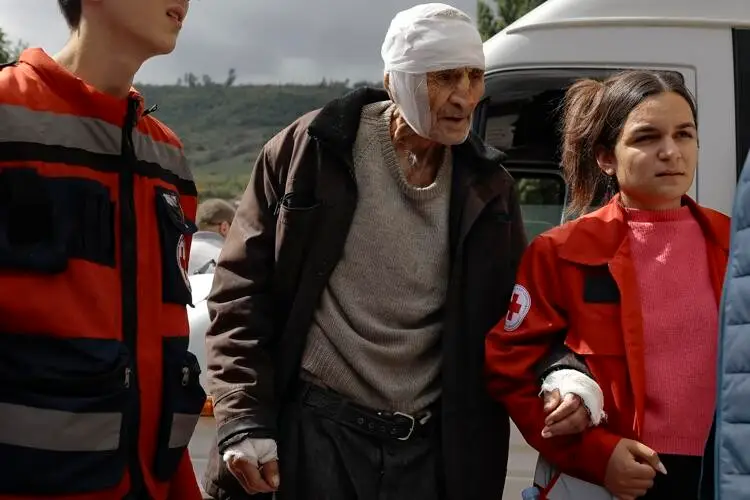 Wounded Armenian man